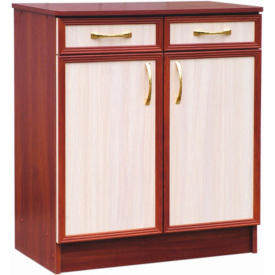 Тумба дводверна МДФ накладки декор МАКСІ МЕБЛІ Яблуня локарно/Дуб молочний (12539)