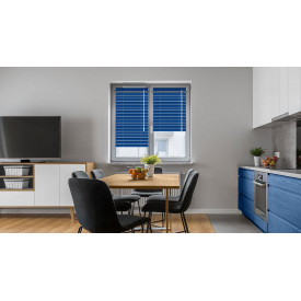 Жалюзи горизонтальные алюминиевые синие