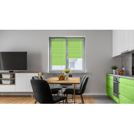 Жалюзі горизонтальні алюмінієві світло зелений