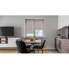 Жалюзі горизонтальні алюмінієві сіро-рожеві