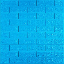 3D панель самоклеюча цегла Синій 700х770х5мм (003-5) Sticker Wall SW-00000154