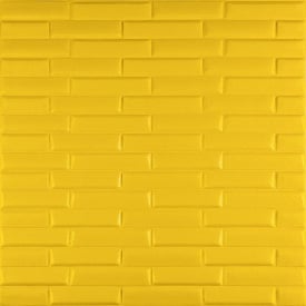 3D панель самоклеюча кладка жовта 700х770х7мм (037) Sticker Wall SW-00000302