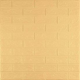 3D панель самоклеюча цегла Жовто - пісочний 700x770x3мм (009-3) Sticker Wall SW-00000229