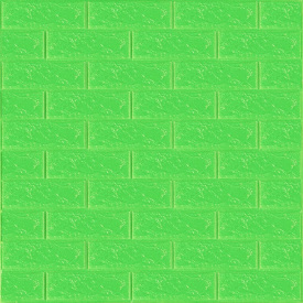 3D панель самоклеюча цегла Зелена 700x770x3мм (013-3) Sticker Wall SW-00000639