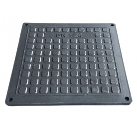 Кришка люка каналізаційного квадратного 600*600 мм садового чорного Воюс