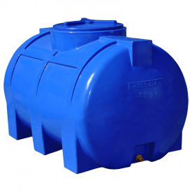 Бочка пластикова 350л горизонтальна, двошарова, харчова Рото Європласт