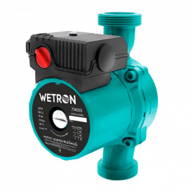 Насос циркуляційний Wetron 100Вт Hmax 6м Qmax 50л/хв + гайки (774333)