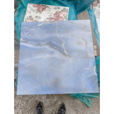 Голубая Плитка на Пол и Стены Onyx Blue 2 Сорт 60,7x60,7 см