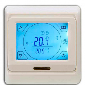Сенсорний терморегулятор теплої підлоги In-Therm E91 бежевий