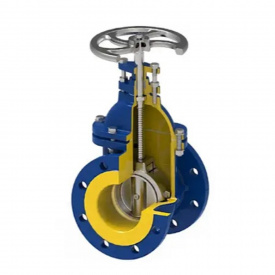 Засувка чавунна клинова Zetkama 110D DN100 PN16