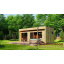 Готовая модульная сауна 7,0х2,7м с панорамными окнами Gartensauna-31 производителя Thermowood Production Вышгород