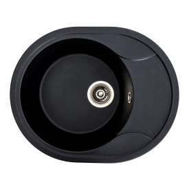 Мийка кухонна Platinum 5847 ONYX граніт, чорний металік