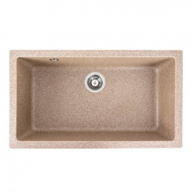 Гранітна мийка для кухні Platinum 7945 Paruana, матова, карамель