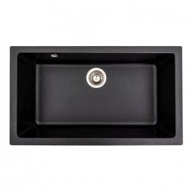 Гранітна мийка для кухні Platinum 7945 Paruana, матова, чорний металік