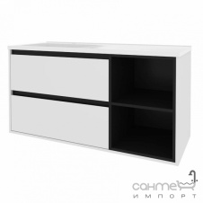 Подвесная тумба с раковиной Mirater Айрис Родео 120 L белая