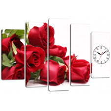 Настінний годинник-картина на полотні Декор Карпати 80x120 см (chf34)