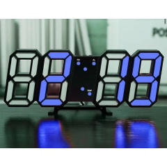 Настільний електронний LED годинник з будильником VST 6802 Чорний Київ