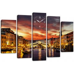 Настінний годинник-картина на полотні Декор Карпати 80x120 см (chf68) Житомир