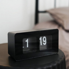 Перекидний годинник Flip Clock настільний Чорний (FC-7bb) Кропива