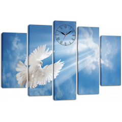 Настінний годинник-картина на полотні Декор Карпати 80x120 см (chf32) Костопіль