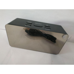 Годинники дзеркальні електронні настільні UKC DS-3658L - USB кабель + батареї (Чорний корпус - біле підсвічування) Доманёвка