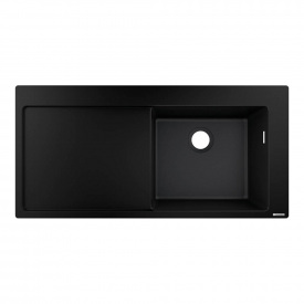 Мийка кухонна Hansgrohe S514-F450 1050х510 з сушилкою зліва, чорний графiт (43314170)