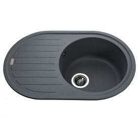 Гранітна мийка Globus Lux OHARA 770х500-А0003, сірий металік