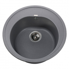 Гранітна мийка Globus Lux MARTIN 510 мм-А0003, сірий металік