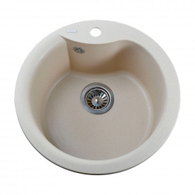 Гранітна мийка Globus Lux ORTA 485 мм, слонова кiстка