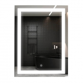 Дзеркало UNIO MRR-01 SQR-AA-S 600 x 800 mm LED FL з сенсором