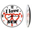 Настінні годинники Montre I love sex Сплетені серця 30х30х5 см Скло Тихий хід (19048) Вараш