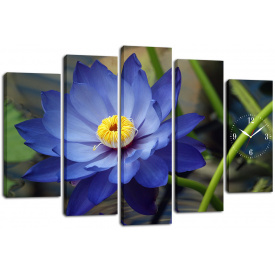 Настінний годинник-картина на полотні Декор Карпати 80x120 см (chf30)