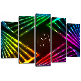 Настінний годинник-картина на полотні Декор Карпати 80x120 см (chf7)