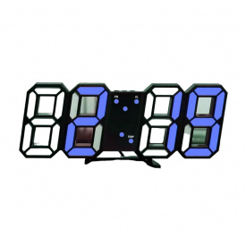 Настільний електронний LED годинник з будильником VST 6802 Чорний