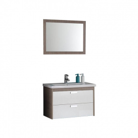 Тумба з умивальником Kolpa San Sara 82 Tex Dark + Дзеркало (507857)