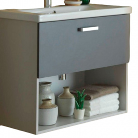 Тумба з умивальником Kolpa San Evelin OUE 80 II сірий антрацит (573900)