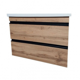 Тумба з раковиною та сифоном Primera Frame коричнева (753055O)