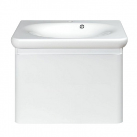 Тумба з раковиною Devit Fly New 500х640х510, білий глянцевий 0020120W)