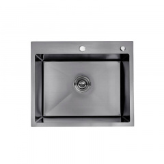 Кухонна мийка Kroner KRP Schwarze - 6050HM PVD (Schwarze-6050HM) Александрия