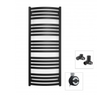 Полотенцесушитель комбинированный Terma D01 1210x400 Black mat, тен MOA + вентиль Integra