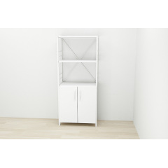 Етажерка 3/60 Ferrum-decor Серії Конект з тумбою 144x60x28 Білий ДСП (FD1028) Київ