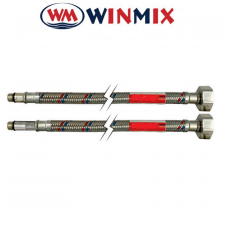 Гибкий шланг для подключения воды M10 120 см, Winmix нерж. (пара)
