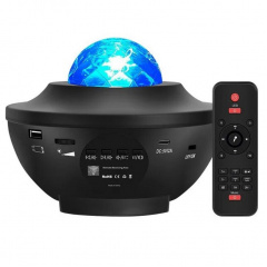 Ночник проектор зоряного неба RIAS KK-790 Bluetooth з пультом 6W Black (3_04539) Энергодар