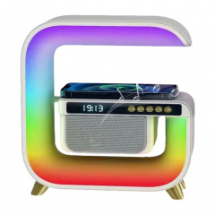 Настільна смарт лампа G-Smart Light HM-G3 RGB з бездротовою зарядкою та Bluetooth колонкою 15W White (3_04502) Березнегувате