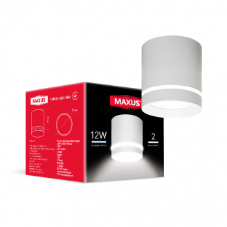 Світильник світлодіодний Maxus Surface Downlight 12W 4100K Білий (1669)