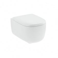 Унитаз подвесной Nic Design Pin безободковый 55х37 см с крышкой, Cemento matt