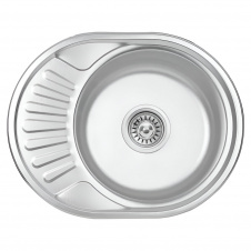 Кухонная мойка WEZER 5745(06) Decor 570x450x160 мм с сифоном и крылом