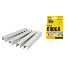 Скоби гартовані 12 мм 1000 шт MASTERTOOL GM (41-0312)