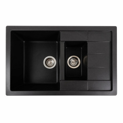 Гранитная мойка для кухни Platinum 7850W TOSKANA матовая прямоугольная, морион Токмак