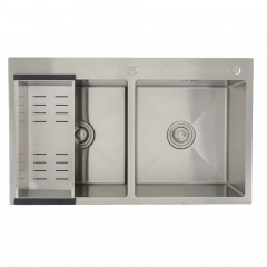 Кухонная мойка GAPPO GS8350 830x500 мм с сифоном, коландером, 2 чаши Ивано-Франковск
